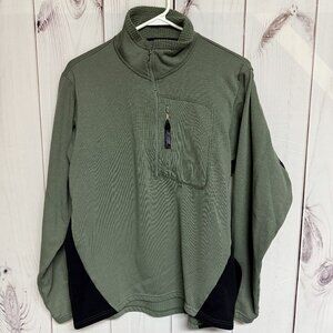 Patagonia R1 Flash Pullover Men’s Medium Olive Green Black Vintage EUC